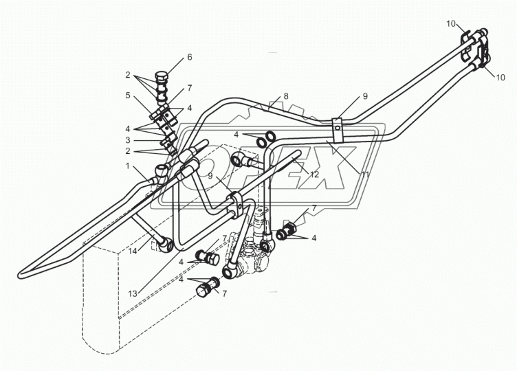 850.1104384-10 ТРУБКА ОТВОДЯЩАЯ ЯМЗ