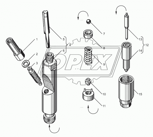 182.1112010 Форсунка МАЗ,УРАЛ,МЗКТ,КЗКТ-74281,БАЗ-6910 дв.ЯМЗ-8401,ТМЗ-8421,8424 расп 182.1112110-03 ЯЗДА