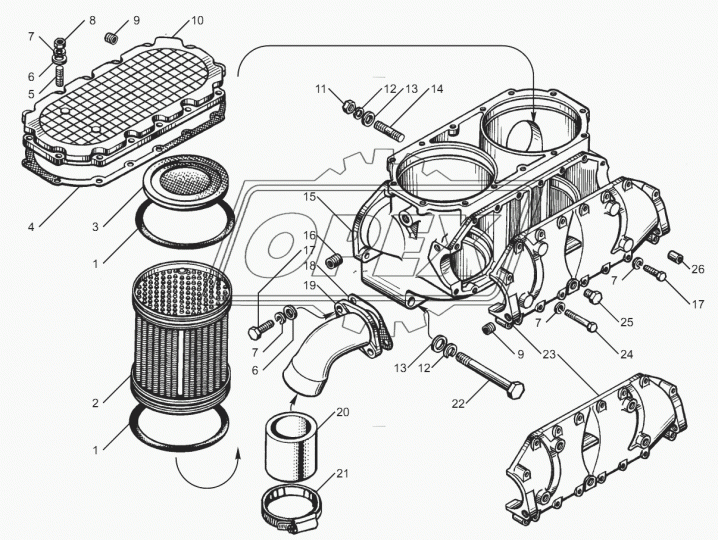8401.1170400 Патрубок подводящий ЯМЗ