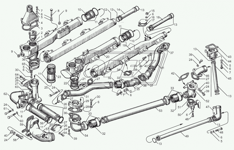 8502.1303208 ПАТРУБОК ЯМЗ