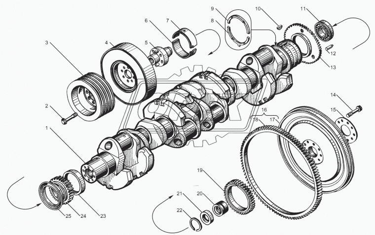 8502.1005115 Маховик с ободом ЯМЗ