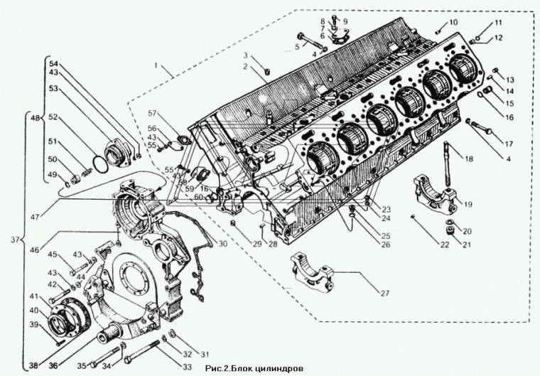 850.1002260 Крышка блока цилиндров передняя ЯМЗ