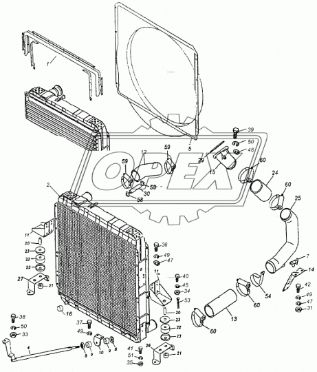 146.1301010 Радиатор водяной (КАМАЗ-65115,54115,53229); 3-рядн. медный Композит