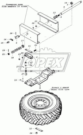43118-3105050 Опора запасного колеса ГК Ростар
