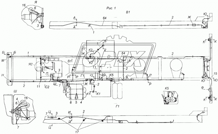43118-3724045-33 Пучок проводов задний левый РЫБИНСК