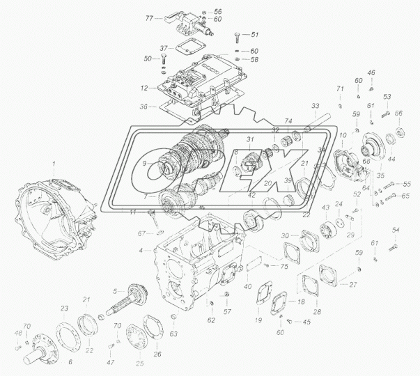 530-1702200 Опора рычага L=320 6отв.ф10 КПП в сборе (КАМАЗ) ГК Ростар