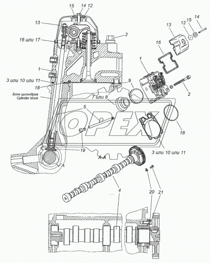 740.30-1003213 Прокладка ГБЦ КАМАЗ (11отв.) Евро-3; (силикон) н/о с металл. каркасом Гарант-Авто