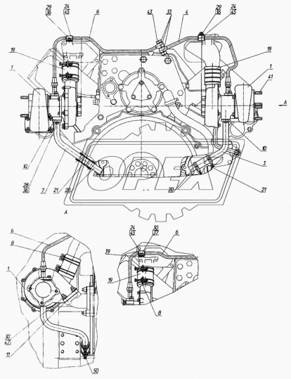 7601-1013740 Шланг (патрубок) ф55х65 L=70 теплообменника ЯМЗ турбокомпрессора SCANIA 4 Truck (1994-2008); ф56х66 L=69 (силикон) ТехноПартнер