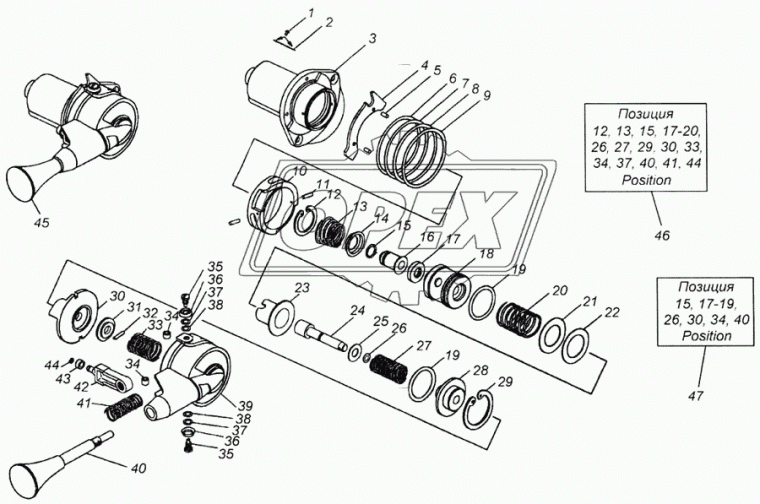 100-3537009-10 РМК крана ручного тормоза; (8 наим.) КАМАЗ-УВК