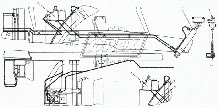 43114-5009107-40 Трубка (сталь) ф6; L=1950 Г=М18+К22/Г=М18+К22 КАМАЗ