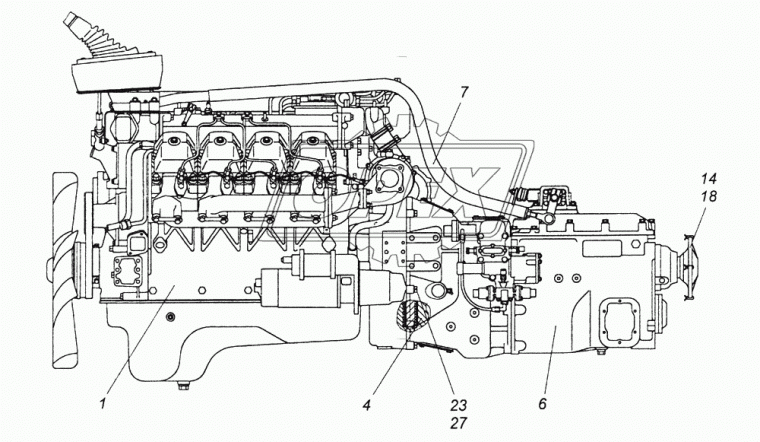 154.1700050 КПП с делителем, без транспортных деталей (под 17сц.) КАМАЗ КАМАЗ
