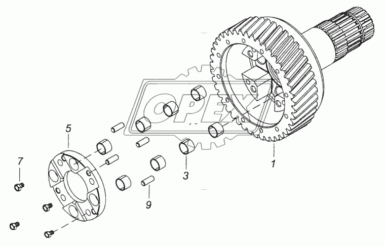 65111-1802189-10 Шестерня низшей передачи КАМАЗ; не пост-ся (см. 65111-1802160-10) КАМАЗ