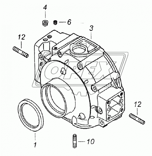 740.13-1002260 Крышка блока цилиндров L=370х250 h=210 (М8х1,5-6штМ12х1,5-8шт) передняя КАМАЗ