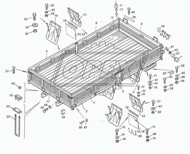 5320-8511084-01 Брызговик колеса переднего КамАЗ нижний задний большой КАМАЗ-УВК