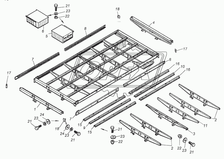 43118-8501124-31 балка поперечины КАМАЗ