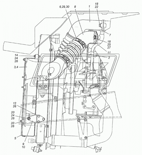 53205-1170400 Хомут L=400 S=19 КАМАЗ