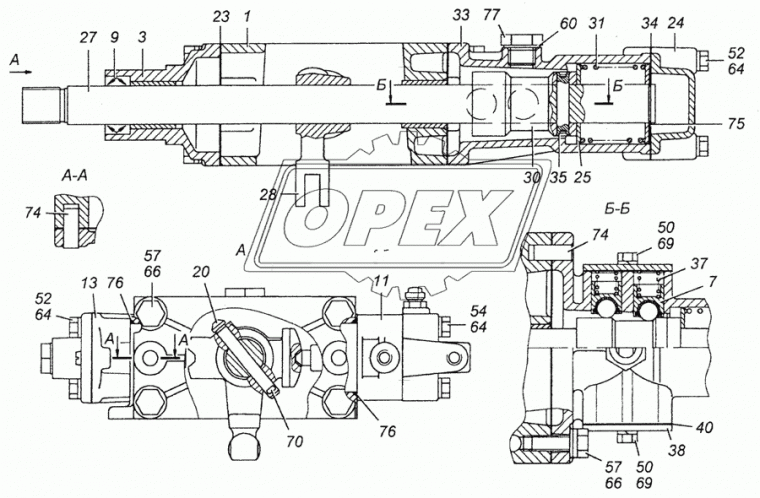 161.1723020 Клапан вкл. демультипл. 5отв.ф10; 2отв.М14х1,5 КАМАЗ