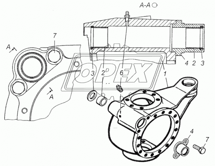 4310-2304030 Корпус поворот.кулака правый КАМАЗ