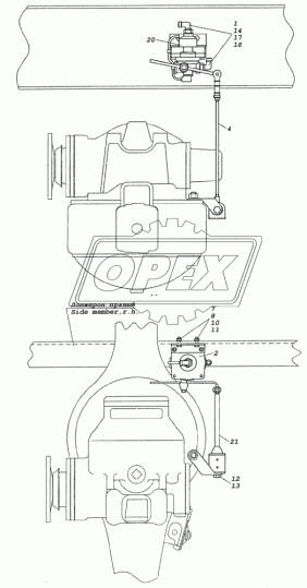5425-3533019 Кронштейн L=100 2отв.ф9/2отв.ф11 КАМАЗ
