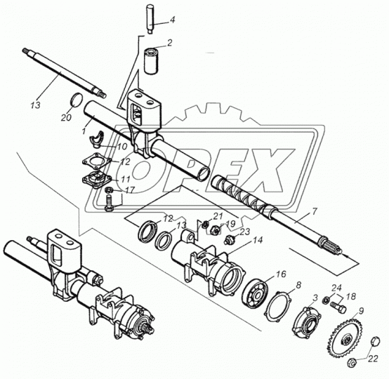 4310-4511051-10 Винт С/И ф46/ф30 10шлиц L=600 ходовой КАМАЗ