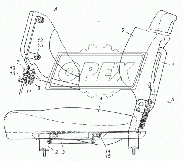 5320-6817010 Подставка пассажирского сидения КАМАЗ