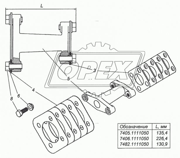 7405.1111053 Вал привода ТНВД КАМАЗ-ЕВРО L=115мм ТНВД 337-40; (голый) L=111,5мм КАМАЗ