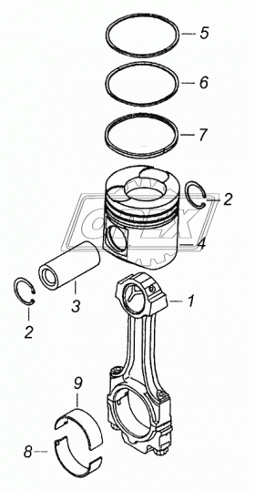 12094-50971 Палец ф18х45 L=95 поршневой КАМАЗ Евро-2,3,4 кроме дв.740.30,740.31 КАМАЗ-УВК