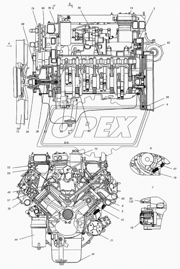 740.70-1002010 Блок цилиндров двиг 740.37-400Common Rail; с заглушками КАМАЗ