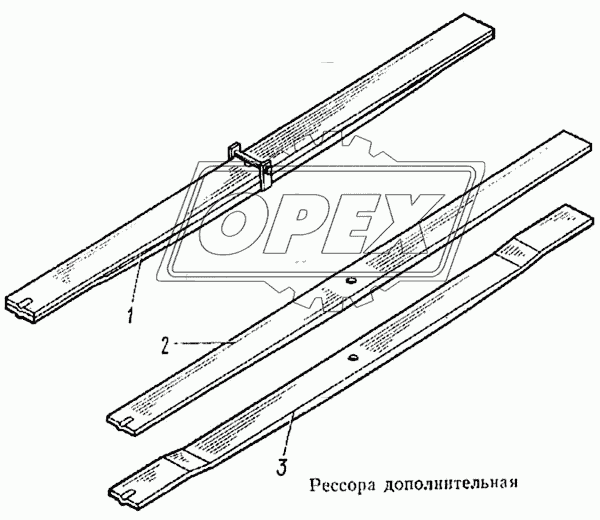 5425-2913102-02 Лист №2 дополнит. рессоры (для автомобилей с двухступенчатым мостом) ЧМЗ