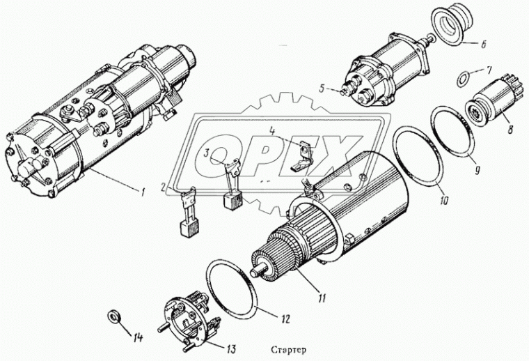 СТ142-3708110 Обмотка стартера в сб.(катушка полюсов) (СТ142Б.Д) (270х120х25) БАТЭ