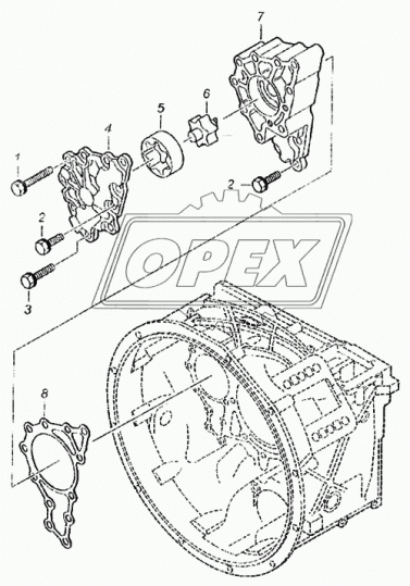 1315 302 121 Корпус насоса масляного кпп ZF 16S151 DAF XF105 (2005-2021), MAN TGA (2000-2021), RVI Kerax (2000-2021) ZF
