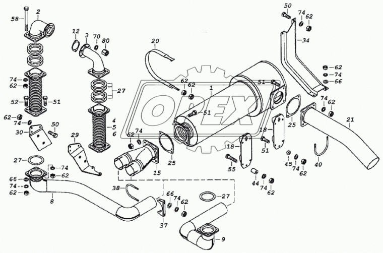 6350-1203061 Стремянка L=125х123 М10х1,25 хомута глушителя; не пост-ся см. 6520-1203061 КАМАЗ