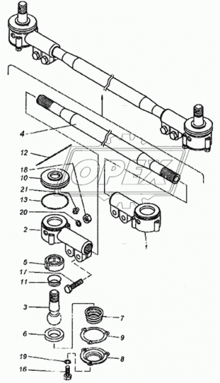 6520-3414060 Корпус наконечника рул.тяги правый КАМАЗ