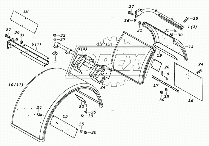 6460-8404012-30 Крыло заднее №1 правое КАМАЗ