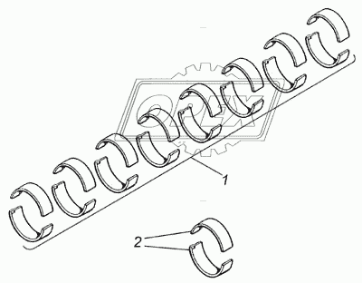 7405.1000104R2 Вкладыши шатунные 2-ой ремонт КАМАЗ-УВК
