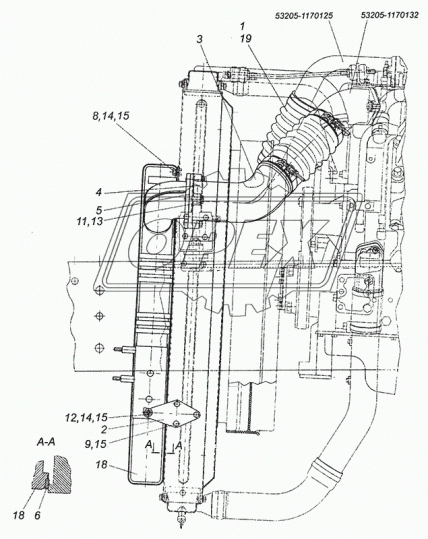 5460-1170260 Уплотнитель (паралон) 760х35х25 в фольге, Е-3 КАМАЗ