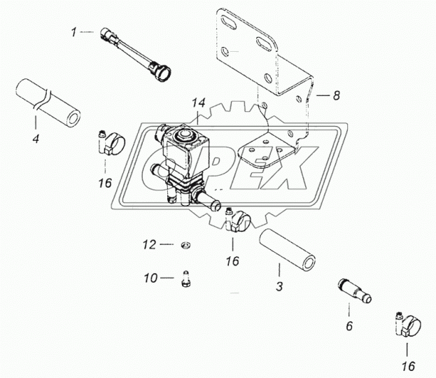 6520-1208970 Кронштейн клапана КАМАЗ