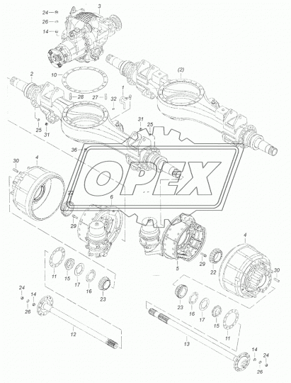 65111-2500025-20 Мост средний КАМАЗ