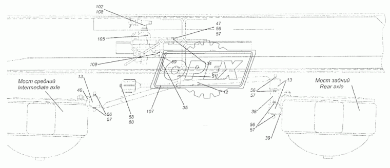 8007-3533010-10 Кран регулятор тормозных сил 0,8 bar механический Midlum 04 КАМАЗ(4308, 4307, 6520, 6460, 6522); без хомута на соединительной муфте БЕЛОМО