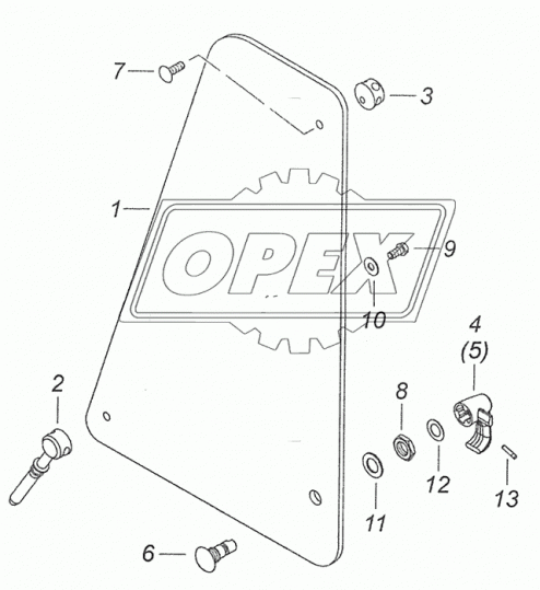 5320-6103055-10 Стекло форточки КАМАЗ поворотное (464х286) РГБ-НН
