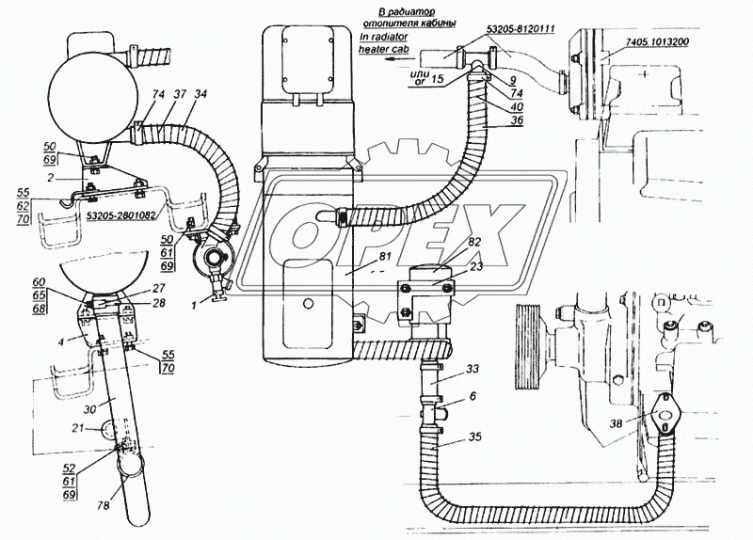 53205-8106058 Шланг МБС ф18х28 L=1080 КАМАЗ