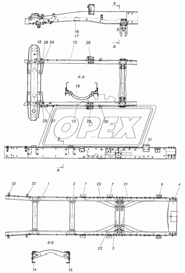 53229-2801032-30 накладка лонжерона КАМАЗ