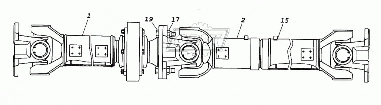 У65117-2205011-10 Вал карданный СМ L=1290 УКД