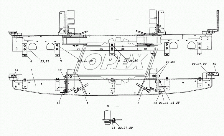 65115-2801100 Балка; с ушками снята с пр-ва КАМАЗ