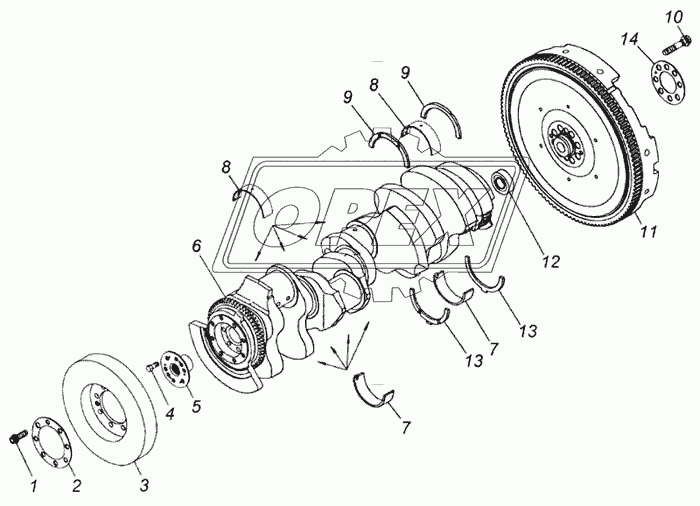 740.14-1005115-10 Маховик с ободом КАМАЗ