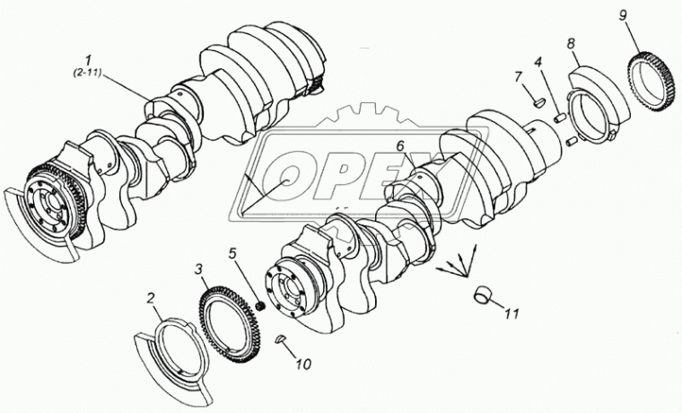 740.13-1005020 Вал коленчатый КАМАЗ