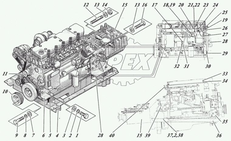 4891342 Насос ГУР (гидроусилителя) ГАЗ,КамАЗ, ПАЗ (дв.Cummins ISBe,ISDe) IVECO Daily 3.0D 2006-/ KAMAZ EURO3 65115/4308 Cummins 1998- IVECO Domino (2003-2020) Cummins