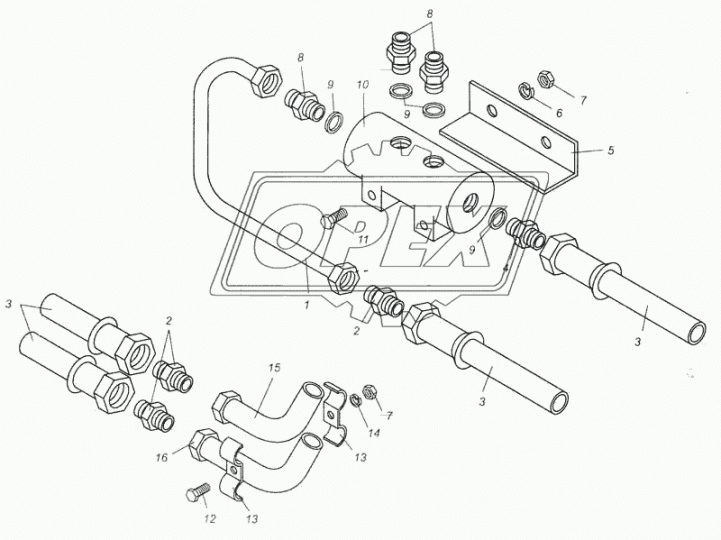 ДЭ-224.44.00.008 Фитинг Штуцер АМКОДОР