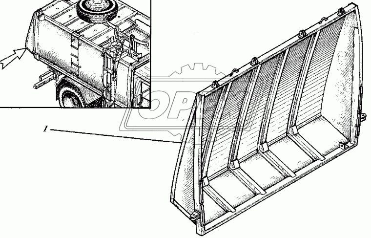 КО-440-4.81.02.000 Z Борт задний КОММАШ-Арзамас