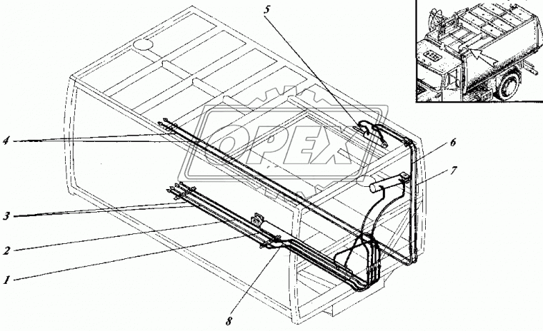 У4564.200А-37 Гидроцилиндр 80х56(50)х1000 кузова КО-507А, А-3, 510, 24 ГИДРОМАШ
